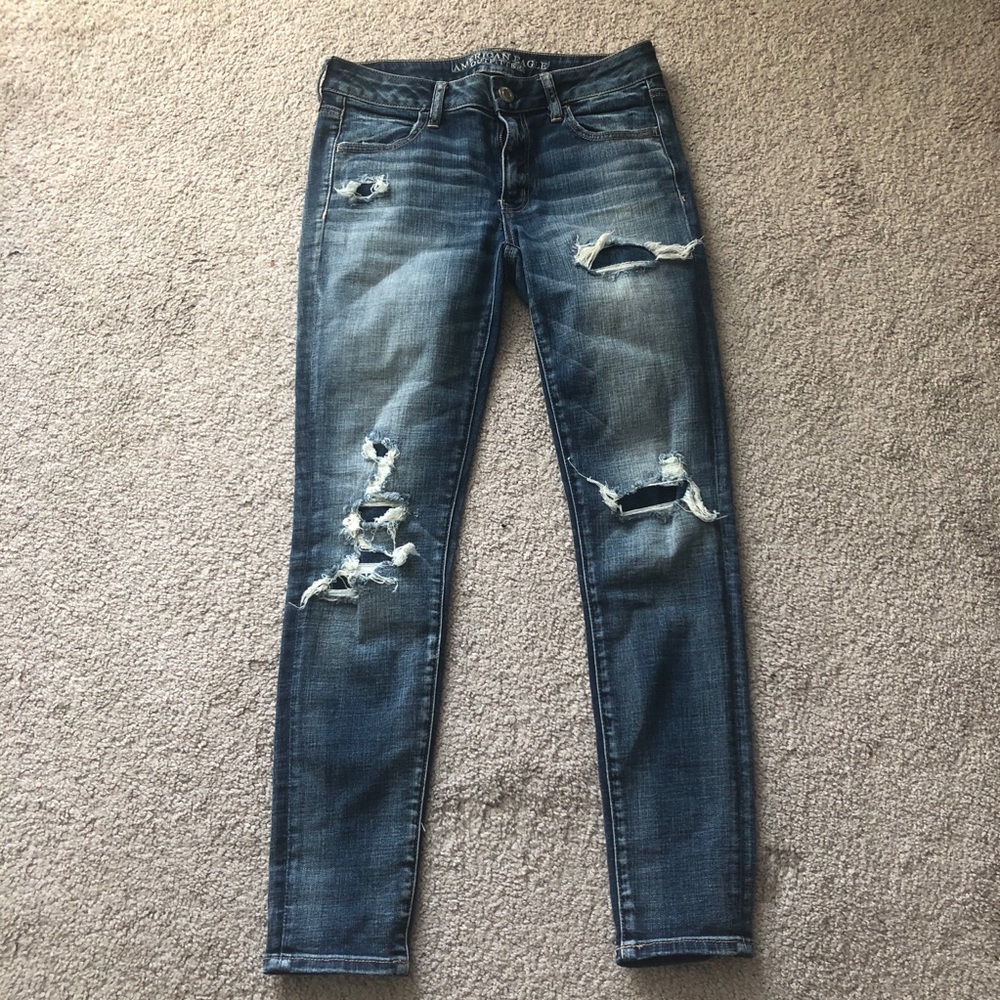 AE destroyed jeggings
